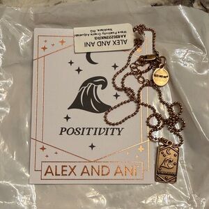 🆕 Alex and Ani Gold Positivity Charm Necklace